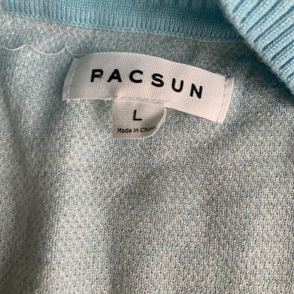Pacsun Print Cardigan Blue Multi Sweater Women’s Sz L - Picture 4 of 4